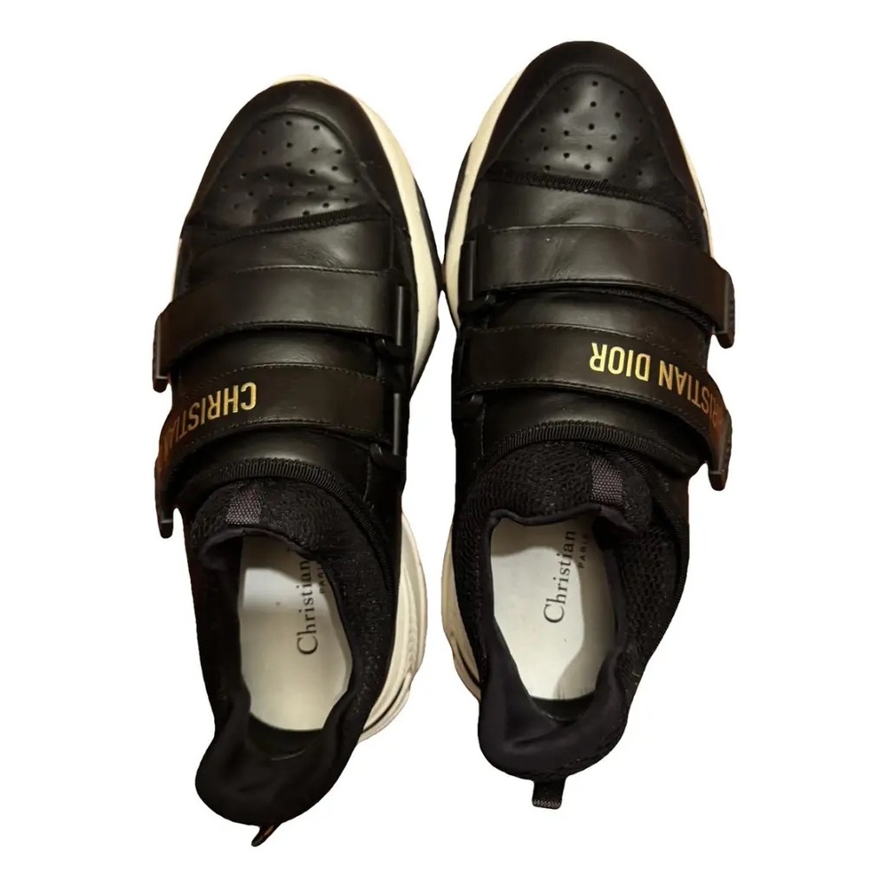 DIOR D-Wander Black Leather Low Top Adjustable Straps Sneakers Size 8. - Picture 4 of 4